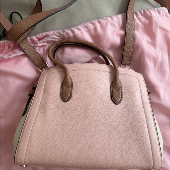 kate spade knott satchel chalk pink multi leather crossbody - Picture 4 of 6